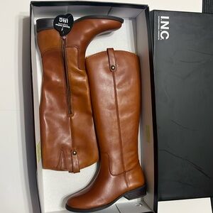 INC Fawne Women’s Leather Knew-High Riding Boots